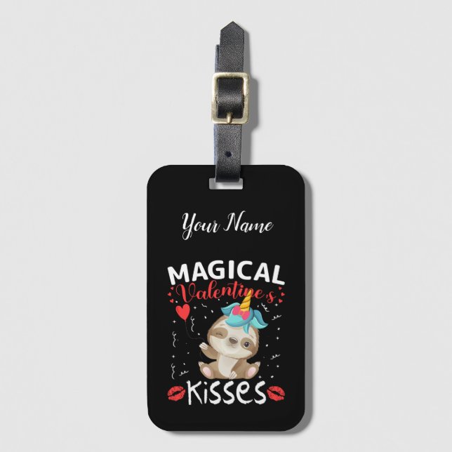 Magic Valentines Kisses Bagagebricka (Framsida vertikal)