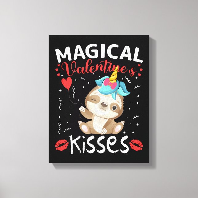 Magic Valentines Kisses Canvastryck (Framsida)