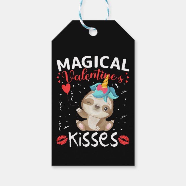 Magic Valentines Kisses Presentetikett (Framsidan)