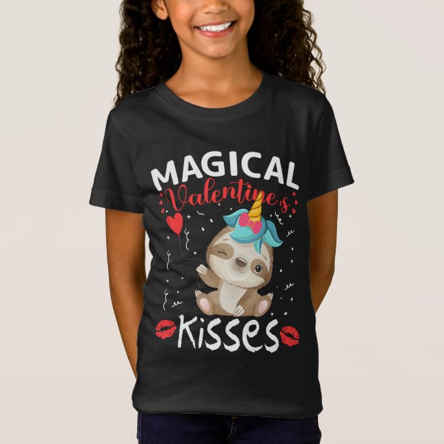 Magic Valentines Kisses T Shirt (Framsida)