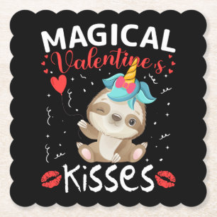 Magic Valentines Kisses Underlägg Papper
