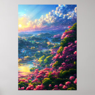 Magic Valley vid Sunrise Poster