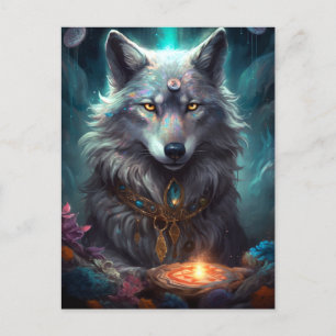 Magic Varg Fantasy Art-vykort Vykort