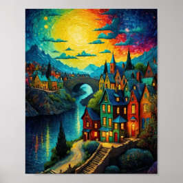 Magic Village Art Poster