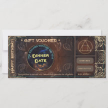 Magic vintage fantasy Birthday Gift Voucher