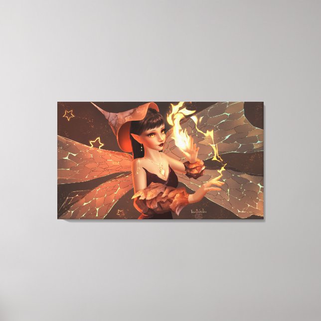 Magic Wall Decor with Fairy Illustration on Canvas (Framsida)