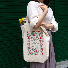 Magic Watercolor Garden Mors dag Tygkasse