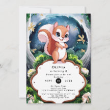 Magic Watercolor Squirrel Birthday