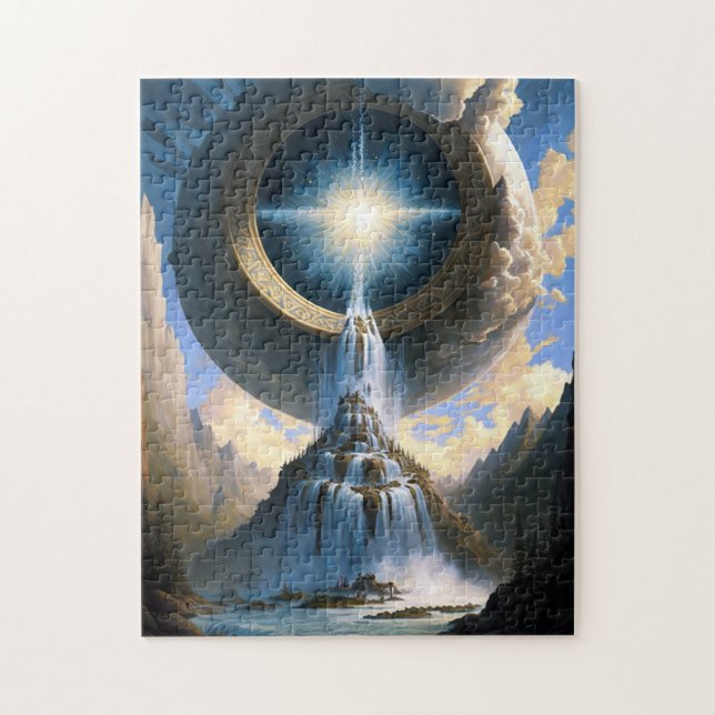 Magic Waterfall Surreal Fantasy Art Pussel (Vertikal)