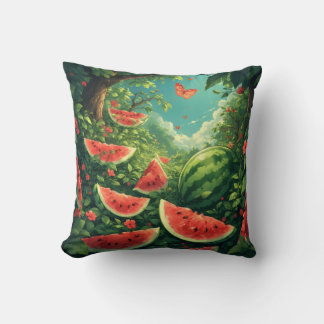 Magic Watermelon Garden - Nature Fantasy Blanket Kudde