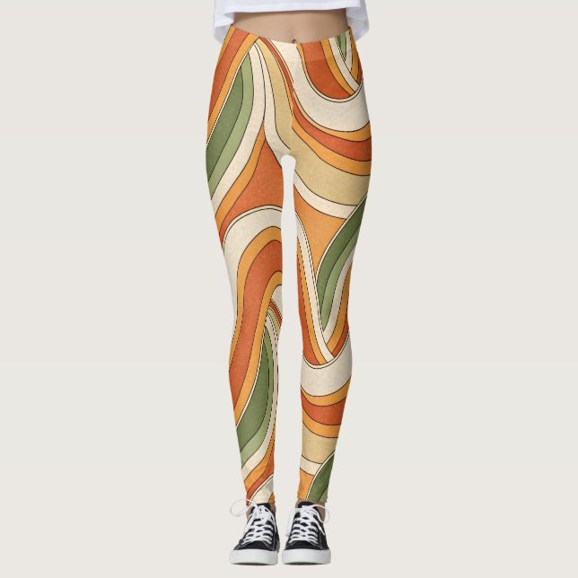 Magic Wave Mönster Leggings (Framsida)