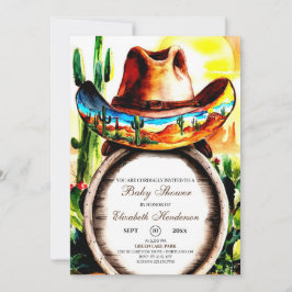 Magic Western Hat Cowboy Baby Shower Inbjudningar