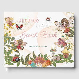 Magic Whimsical Enchanted Forest Fairy Ladybug Gästböcker
