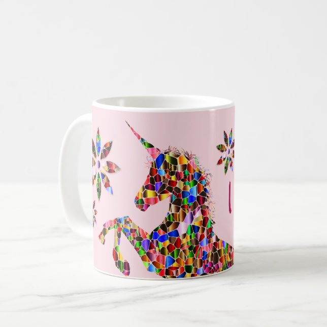 Magic Whimsical Unicorn Kaffemugg (Framsida vänster)