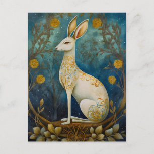 Magic White Hare-vykort Vykort