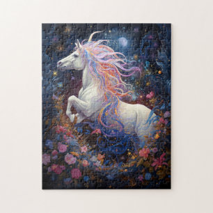 Magic White Horse Fantasy Art Pussel