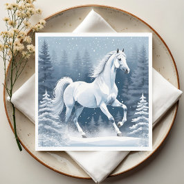 Magic White Winter Horse Pappersservett