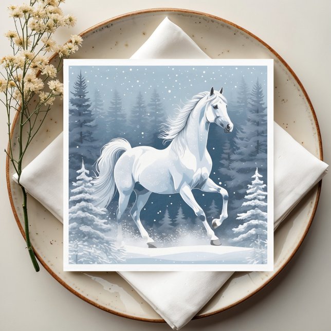 Magic White Winter Horse Pappersservett (Skapare uppladdad)