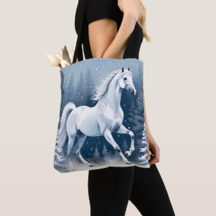 Magic White Winter Horse Tygkasse