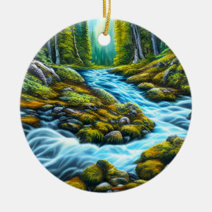 Magic Wilderness Bubbling Brook Julgransprydnad Keramik