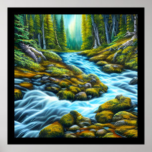 Magic Wilderness Bubbling Brook Poster