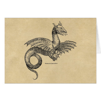 Magic Winged Dragon Greeting Card Hälsningskort