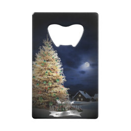 Magic Winter Helgdagars Kredit Card Flaska-öppnare Kreditkort Flasköppnare