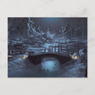 Magic Winter-nattkort Vykort