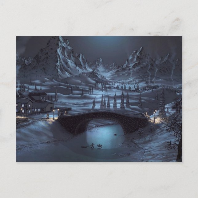 Magic Winter-nattkort Vykort (Framsida)