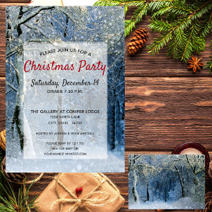 Magic Winter Wonderland jul Party Inbjudningar