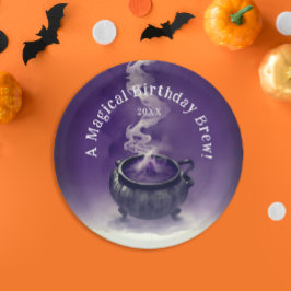 Magic Witch Birthday Brew Purple Cauldron Party