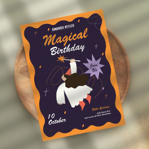 Magic Witch Birthday-inbjudan Inbjudningar