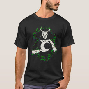 Magic Witch Devilish Horns Crescent Måne T Shirt
