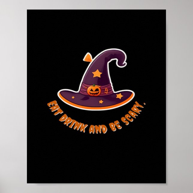 Magic Witch Hat For The Boos Party Essential Poster (Framsidan)