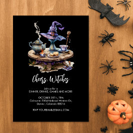 Magic Witch's bord Halloween Inbjudningar