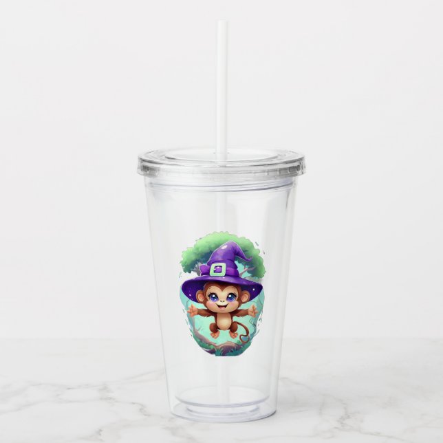 Magic Witchy Monkey Take Away Mugg (Framsida)