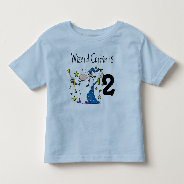 Magic Wizard Anpassade Birthday T-shirt (Framsida)