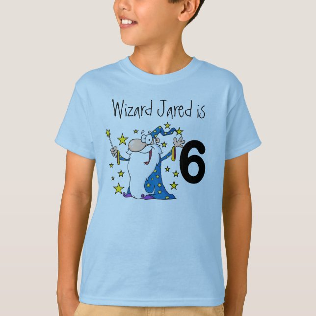 Magic Wizard Anpassade Birthday T-shirt (Framsida)