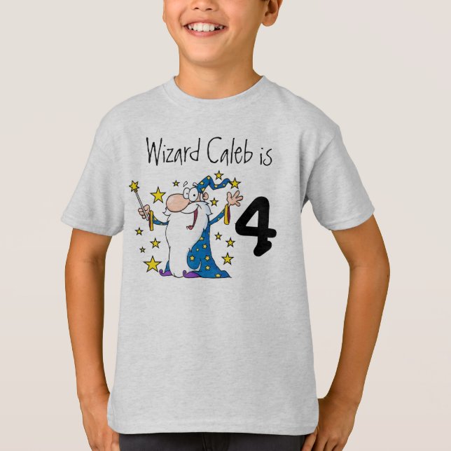Magic Wizard Anpassade Birthday T-shirt (Framsida)