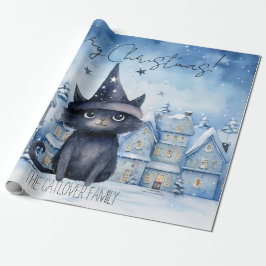 Magic Wizard Cat Watercolor-jul Presentpapper