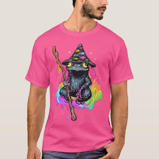 Magic Wizard Frog Edm Party Psychedelic Rave Tri T Shirt