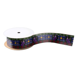 Magic Wizard Jul Mönster Satin Ribbon