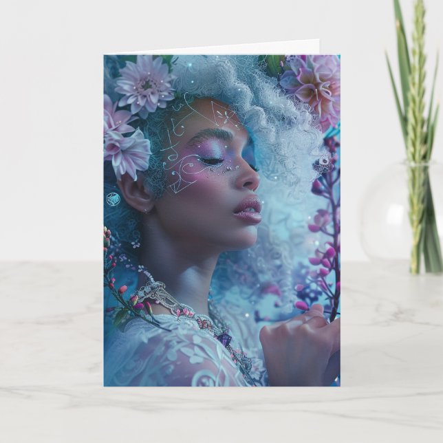 *~* Magic Woman SNÖRE Andlig SC4 BLANK Tack Kort (Framsida)