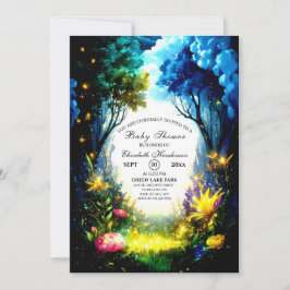 Magic Woodland Baby Shower Inbjudningar