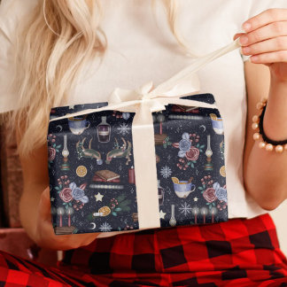 Magic Yule Log Winter Solstice Wicca Natature Presentpapper