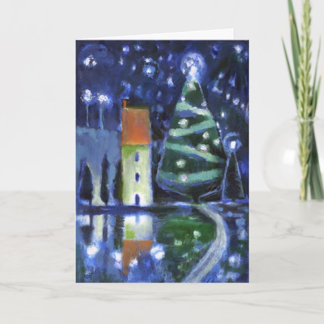 Magical aftonjulkort helgkort (Framsida)