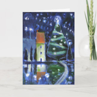 Magical aftonjulkort helgkort