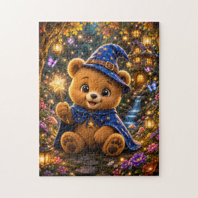 Magical Bear Wizard Jigsaw Puzzle Pussel (Vertikal)