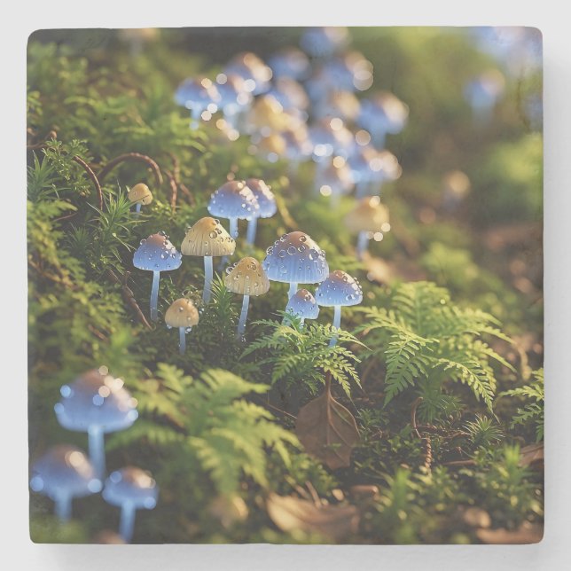 Magical Bioluminescent Fungi - Deep Forest Stenunderlägg (Framsidan)