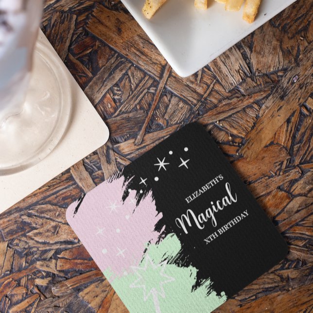 Magical Birthday Underlägg Papper Kvadrat (Skapare uppladdad)